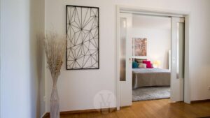 Blick ins Schlafzimmer