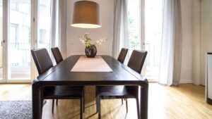 Essbereich im Wohnzimmer