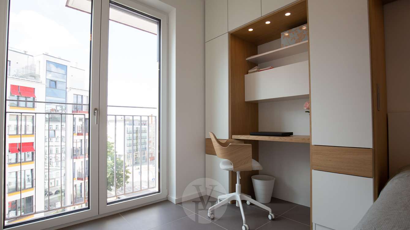 Arbeitsecke im Schlafzimmer